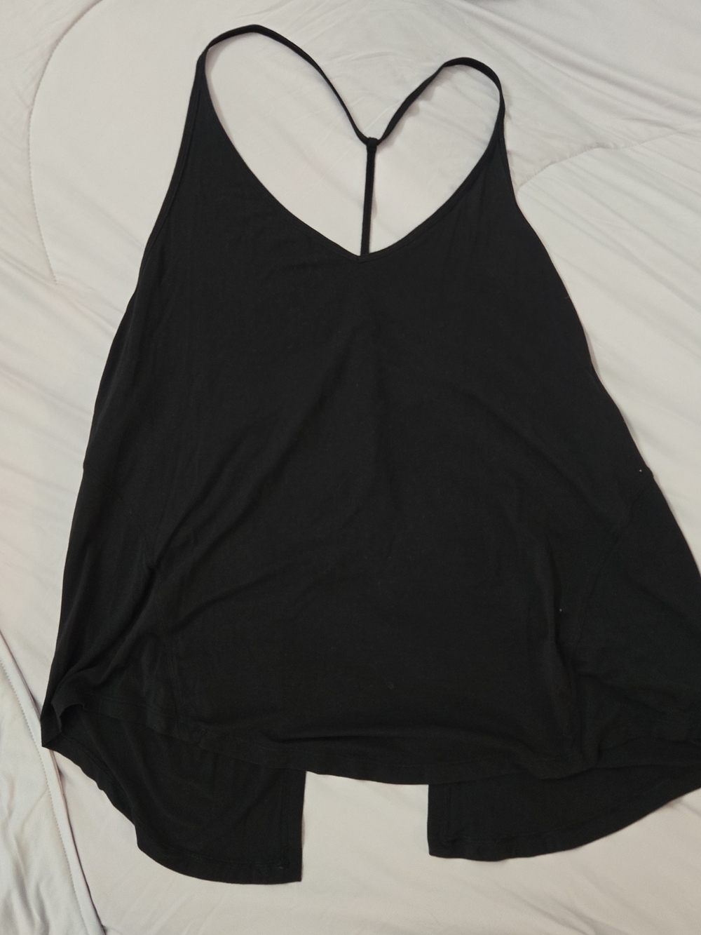 Lululemon Split Back Tank Top, Black Racerback V-Strap , Size 12